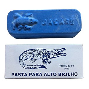 Pasta Para Polimento Alto Brilho Em Metais Azul Jacare 145gr