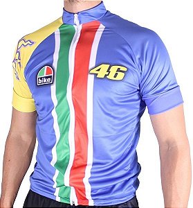 Camisa de Ciclismo Valentino Rossi 46 - Azul - Pedalera. A loja dos  ciclistas criativos e apaixonados por bike!