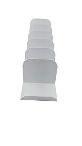 Expositor Escadinha para Bandejas de Frios e Congelados para Açougue (37cm x 10cm x 8cm) Branco