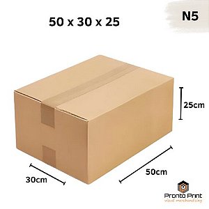 Caixa de Papelão N5 - 50 x 30 x 25cm.