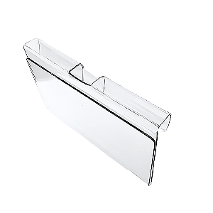 Porta Etiqueta de Gancho 75x45mm Expositor Porta Preço PETG - 100 Und