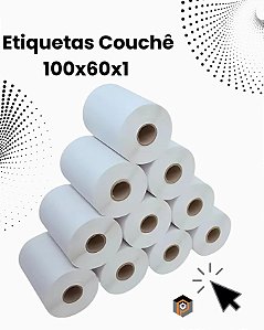 Etiquetas Couchê 100mm.x150mm. - Kit com 10 Rolos