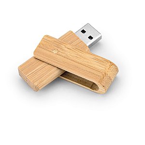 Pen drive 16 GB com acabamento em Bambu