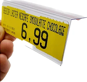 Porta Etiqueta/porta Preço Precificador em L - 6x3,5cm - 100pçs