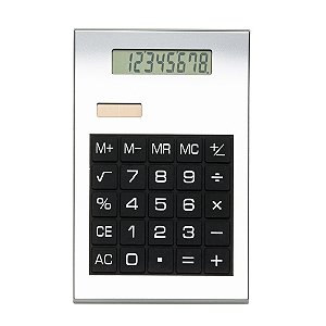 Calculadora plástica prata de 8 dígitos