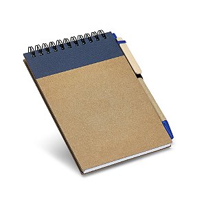 Caderno de Anotações 80 Folhas Lisas e Caneta Esferográfica