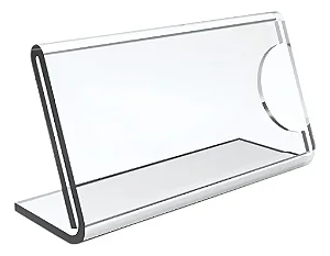 Display de Mesa 11 x 3cm. Acrilico de 2mm. Kit 05 unidades
