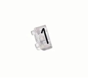Precificador Pacote Avulso Número “1” (um) Cristal - 30 peças - Preço para Vitrine