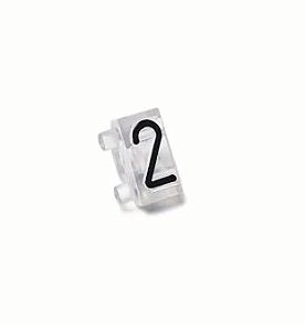 Precificador Pacote Avulso Número “2” (Dois) Cristal - 30 peças - Preço para Vitrine