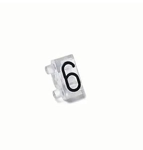 Precificador Pacote Avulso Número “6” (Seis) Cristal - 30 peças - Preço para Vitrine