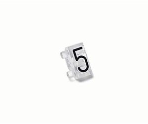 Precificador Pacote Avulso Número “5” (Cinco) Cristal - 30 peças - Preço para Vitrine