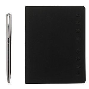Kit Pasta A6 e Esferográfica- Coleção Sky- Hugo Boss -Linha Premium