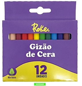 Gizão de Cera - ROKE - 12 Cores - Não Tóxico