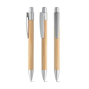 Caneta Esferográfica Bambu - Kit Com 10 Unidades