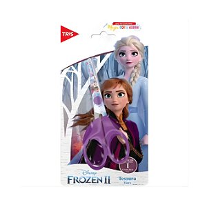 Tesoura Escolar Frozen Lâmina Decorada 13cm -tris