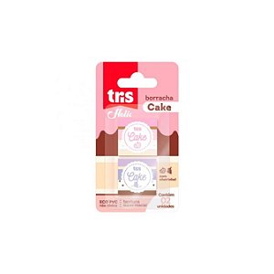 Borracha Tris Holic Cake com Cheirinho com 2 Unidades