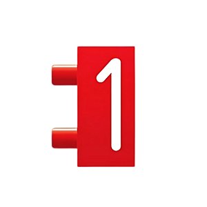 Precificador Pacote Avulso Número “1” (um) Vermelho - 30 peças - Preço para Vitrine