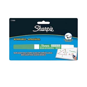 Caneta Marcador Quadro Branco- Verde Sharpie- Kit 2 Unidades