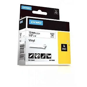 Fita Branca Vinilica 12mmx5.5m 18444 Para Rotulador Profissional Dymo