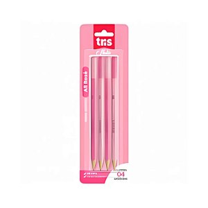 Lápis Preto Hb No2 All Rosé -holic Com 4 Unidades - Tris