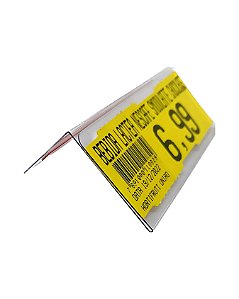 Porta Etiqueta Em L com fita - 100x 35 mm. - 100 peças