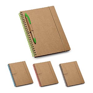 Caderno 120 Páginas Pautadas e Suporte para Caneta- 1 unidade
