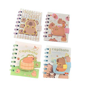 Caderninho Capivara- Kit Com 4 Caderninhos