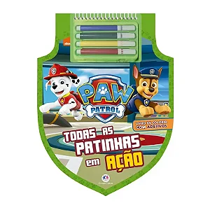 Livro Infantil Colorir Patrulha Canina com canetinha