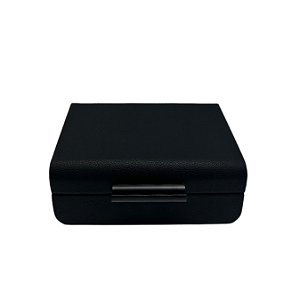 Caixa Decorativa Em Couro Preto-paramount 20x13x7cm.
