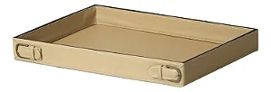 Bandeja Decorativa Premium Couro Sintético p/ Perfumes Cosméticos Mesa de Jantar