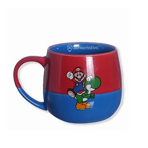 Caneca Mario Bros 400ml Porcelana Com Caixa Presente