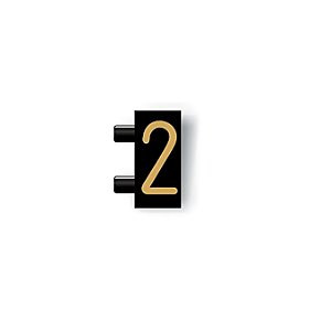 Precificador Pacote Avulso Número “2” Preto/Dourado- 30 peças - Preço para Vitrine
