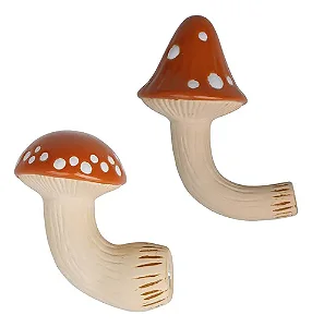 Kit 2 Ganchos De Cogumelo De Cerâmica Resistentes - Oikos