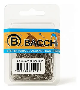 Alfinetes Bacchi Niquelado N°24 Com 25 Grs. - 2 Caixas