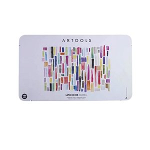 Lápis De Cor Aquarelável Artools 100 Cores Lata - Tris