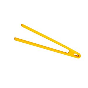 Pinça Pegador Multiuso De Silicone 22cm Amarelo Oikos