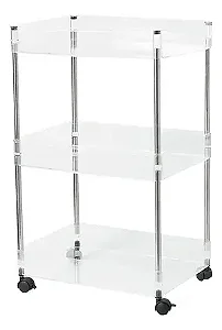 Carrinho Organizador Triplo Multiuso Com Rodízio