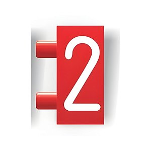 Precificador Pacote Avulso Número “2” vermelho/branco- 30 peças - Preço para Vitrine