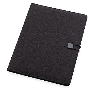 Pasta A4 Em Couro Sintético - E Bolsos E Bloco Anotações