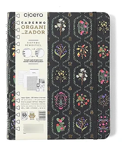 Caderno Organizador Jardim Pautado & Pontado