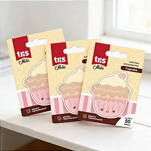Notas Adesivas Cupcake Tris - 70x70mm 50 Folhas- 3 Unidades