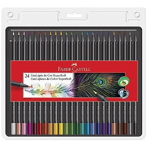 Lápis De Cor Faber Castell Com 24 Cores- Super Soft