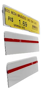 Porta Etiqueta Medida 92x32mm. - Kit 100 Peças