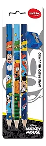 Kit 3 Lápis Hb Jumbo E Apontador Mickey
