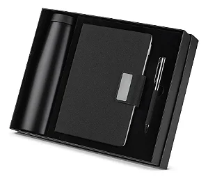 Kit Corporativo Premium Caderno Garrafa Caneta