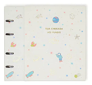 Livro Álbum Argolado Bebê Off White 18x24