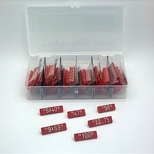 Kit Precificador - Preço para Vitrine (Vermelho com Branco) 510 peças em Plástico ABS