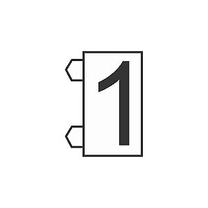 Precificador Pacote Avulso Número “1” (um) Branco - 30 peças - Preço para Vitrine