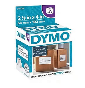 Etiqueta Dymo Label Writer 30323 -Adesivo Térmico Branco – 220 etiquetas (5,4cm x 10,2cm)