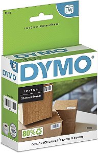 Etiqueta Dymo Label Writer 30256 - Papel Adesivo Térmico Branco – 300 etiquetas (5,9cm x 10,4cm)